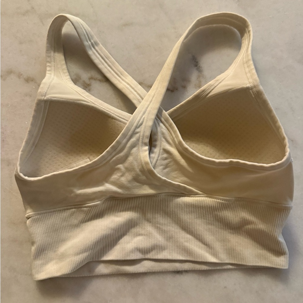 Women's Cream Sports Bra